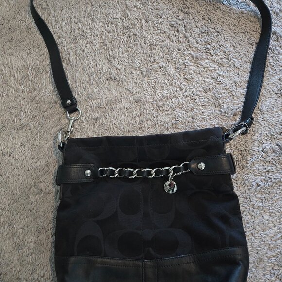 Black Coach Shoulder Bag - Picture 1 of 4